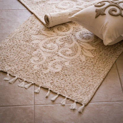 Reversible Cotton Bedside Rugs — Baroque, Cazen and Ornella