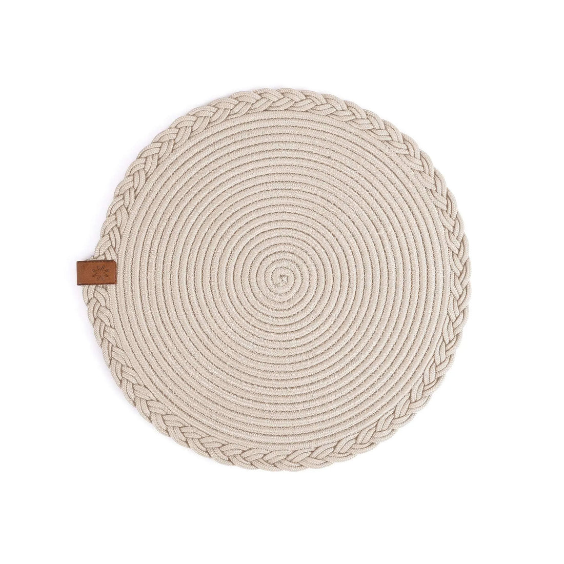 DARIDO Beige Placemats- 32cm- Round, Durable & Elegant Table Decor 