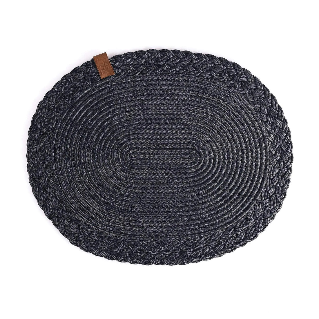 DARIDO Black Placemats- 30x40 cm Oval, Durable & Elegant Table and Outdoor Decor