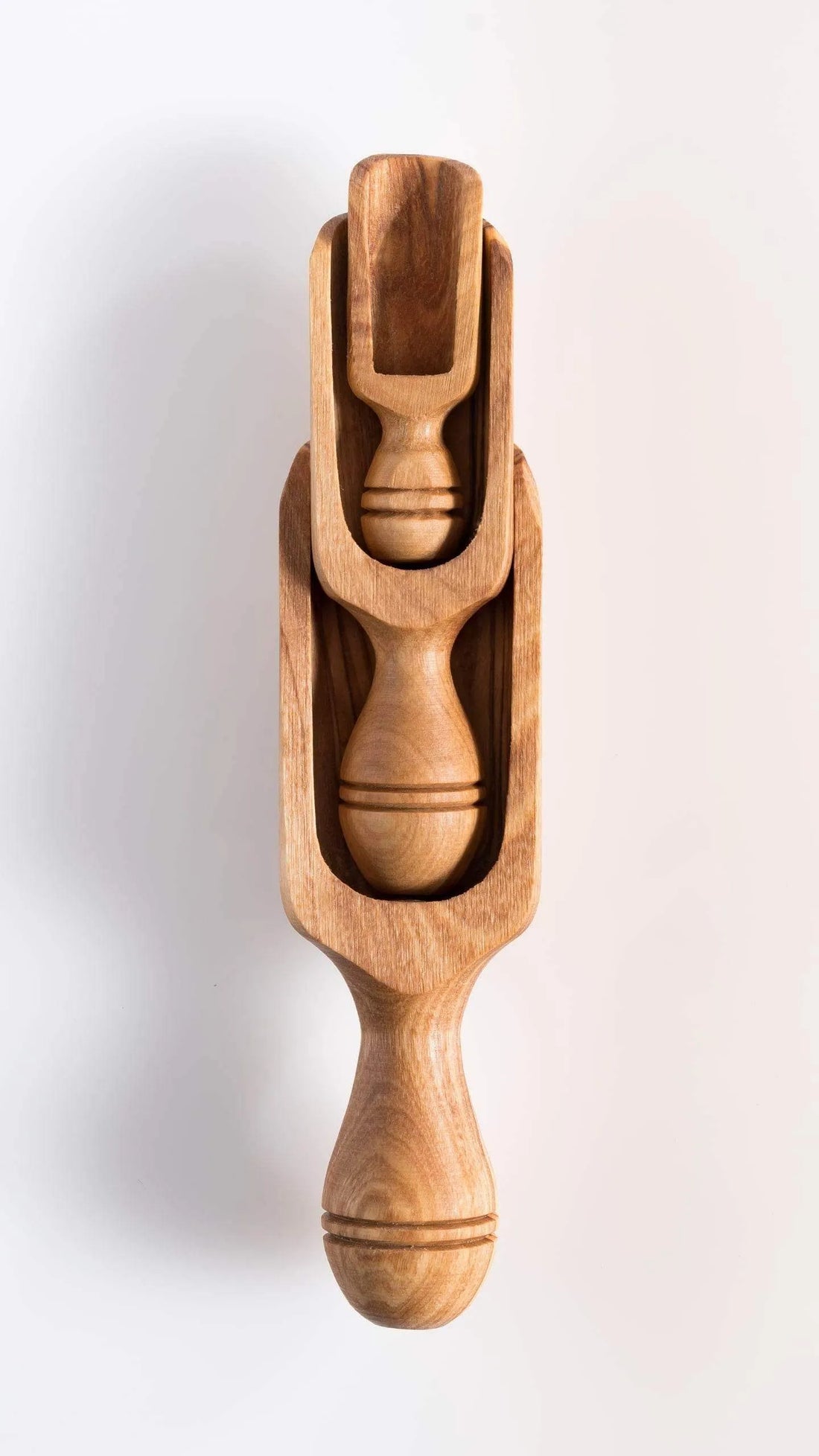 Ensemble de cuillères de cuisine en bois d'olivier DARIDO - Durable, respectueux de l'environnement, 3 tailles (6 cm, 9 cm et 12 cm)