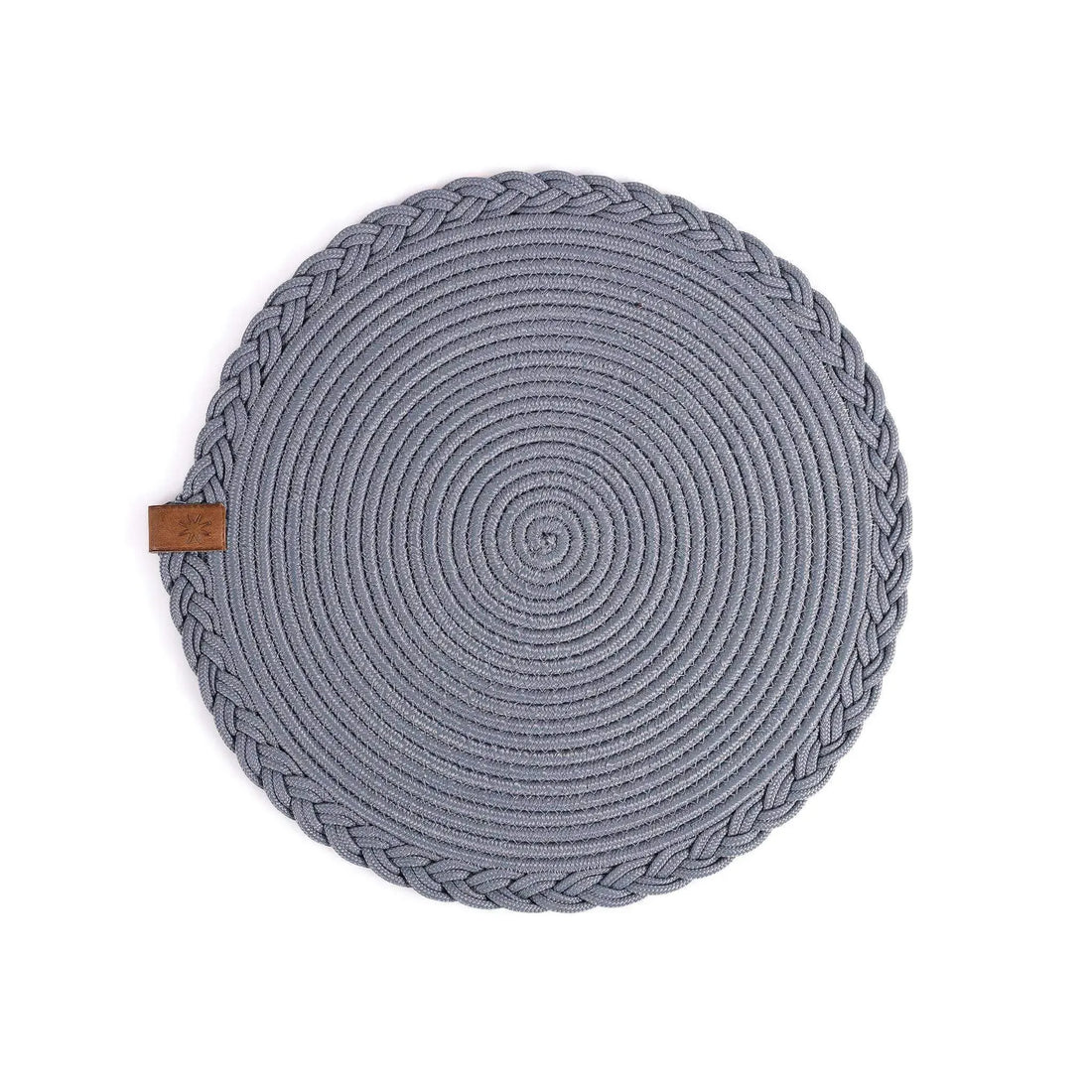 DARIDO Grey Placemats- 32cm- Round, Durable, Heat-Resistant & Elegant Table Decor