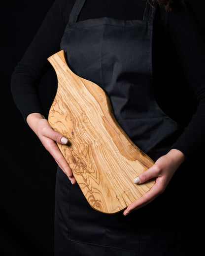 DARIDO Handmade Olive Wood Board with Handle | 42x20 cm | Eco-Friendly, durable and Multi-Functional Kitchenware