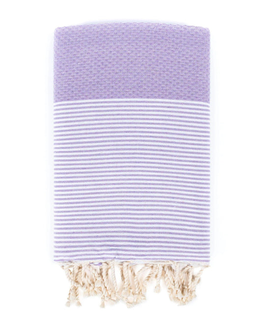 Honeycomb Hammam Towel XXL in Pastel Purple – product view