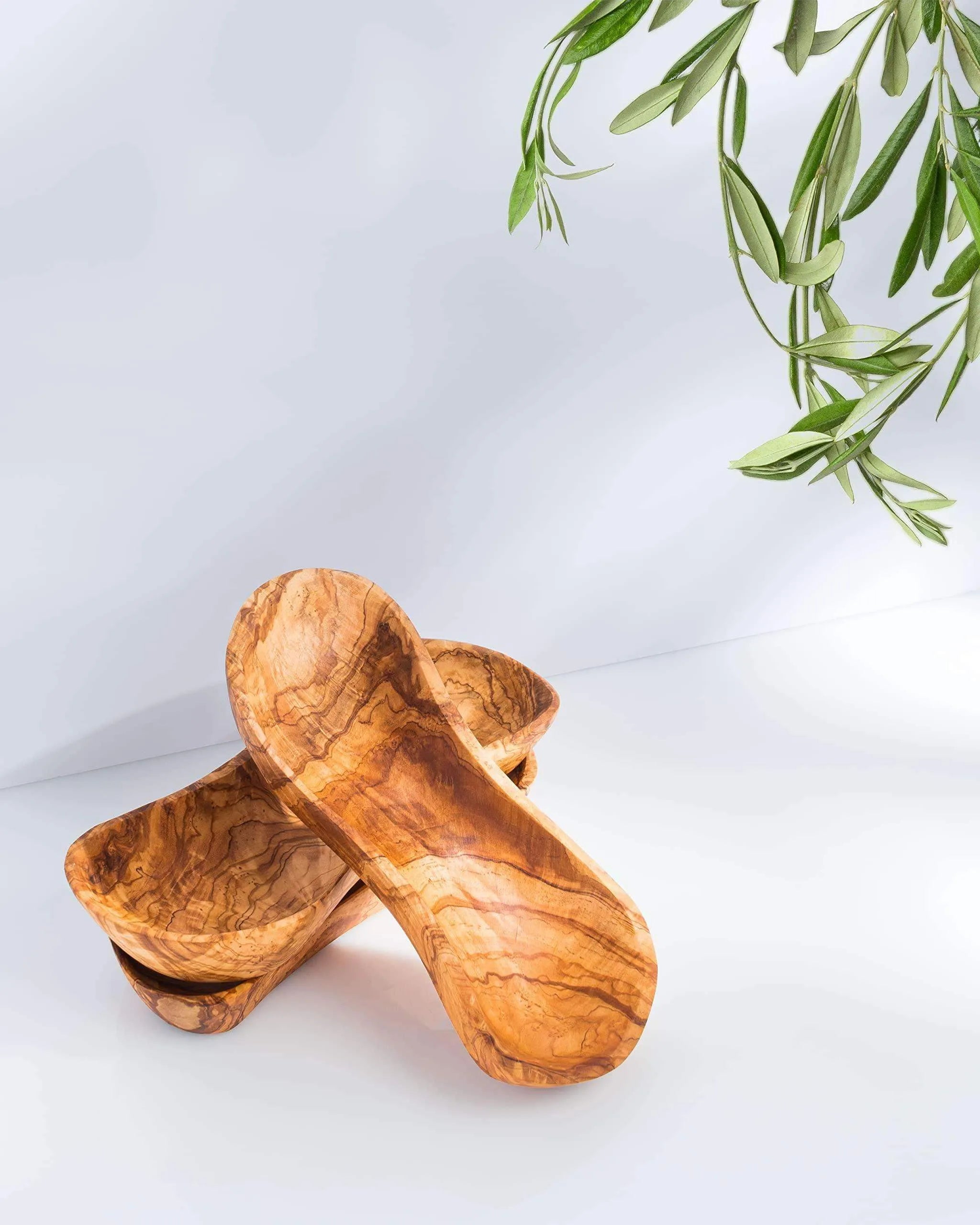 Handmade Olive Wood Tray – Z-Shaped Appetizer & Snack Plate