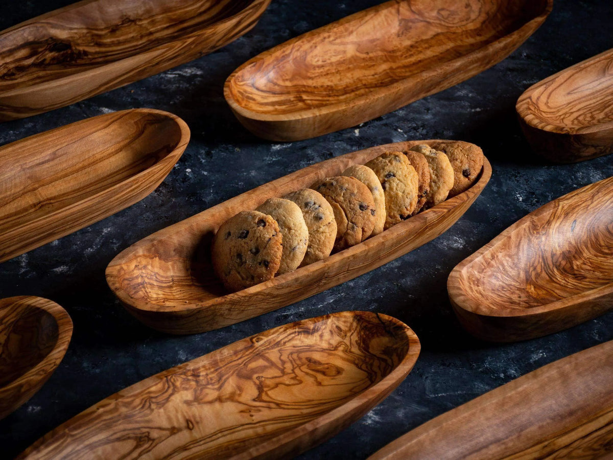Handmade Olive Wood Tray – Multifunctional Bread, Fruit & Catch-All Organizer