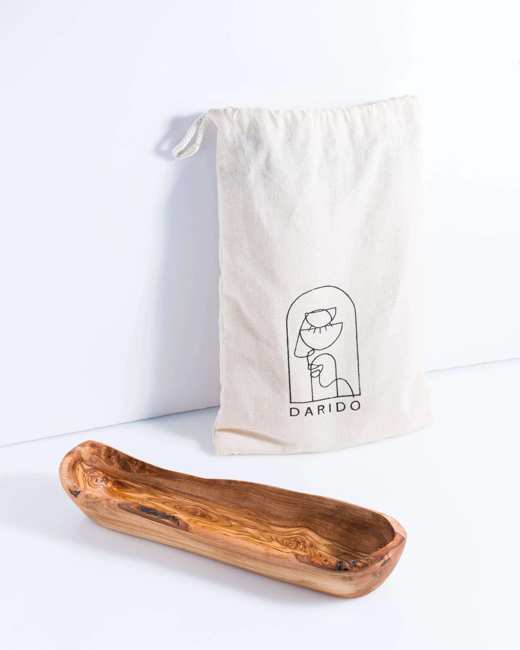 Rustic Olive Wood Serving Tray | Handmade Bread & Fruit Platter