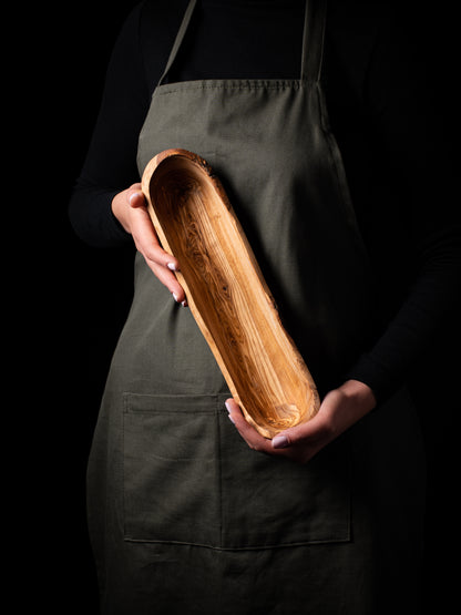 Darido Olive Wood Rustic Serving Plate | 35cm | Perfect for serving bread, fruits, appetizers and many more.