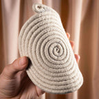 Set of 2 Round Beige Coasters - 15cm