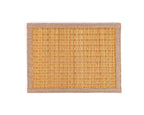 Rectangular darido placemat with natural woven texture and beige fabric border, 40x30cm. - Smar Rectangular Placemat - 40x30cm