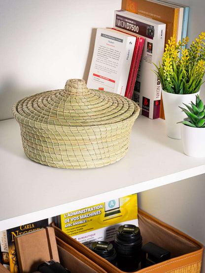 Darido Traditional Halfa Basket | 23 × 10cm | Handmade, Ecofriendly and Decorative.