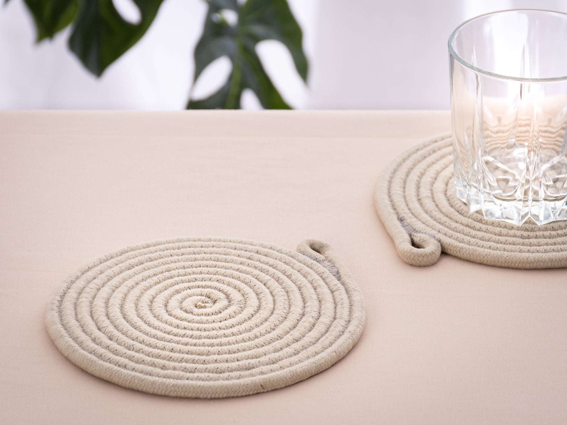 DARIDO Versatile Chic 15cm Coaster - Cotton & Polyester Blend