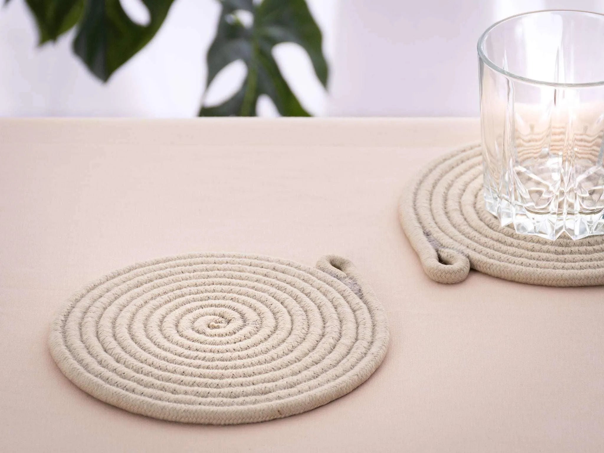 Beige Coaster - 15cm