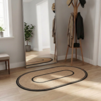 Handcrafted Large Oval Braided Cotton Rug – primary product view