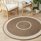 Handcrafted Round Braided Cotton Rug – primary product view