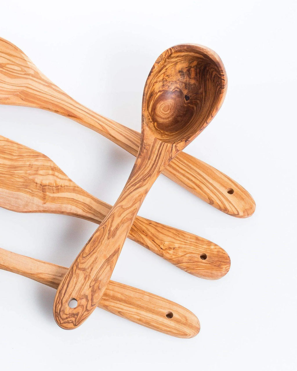 Handmade Olive Wood Ladle – Natural Serving Spoon for Soups, Stews & Sauces