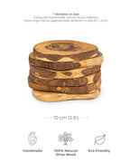 Rustic Olive Wood Coasters Set of 6 – Handmade, Durable & Eco-Friendly