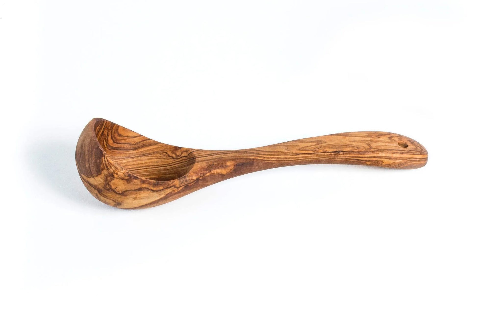 Handmade Olive Wood Ladle – Natural Serving Spoon for Soups, Stews & Sauces