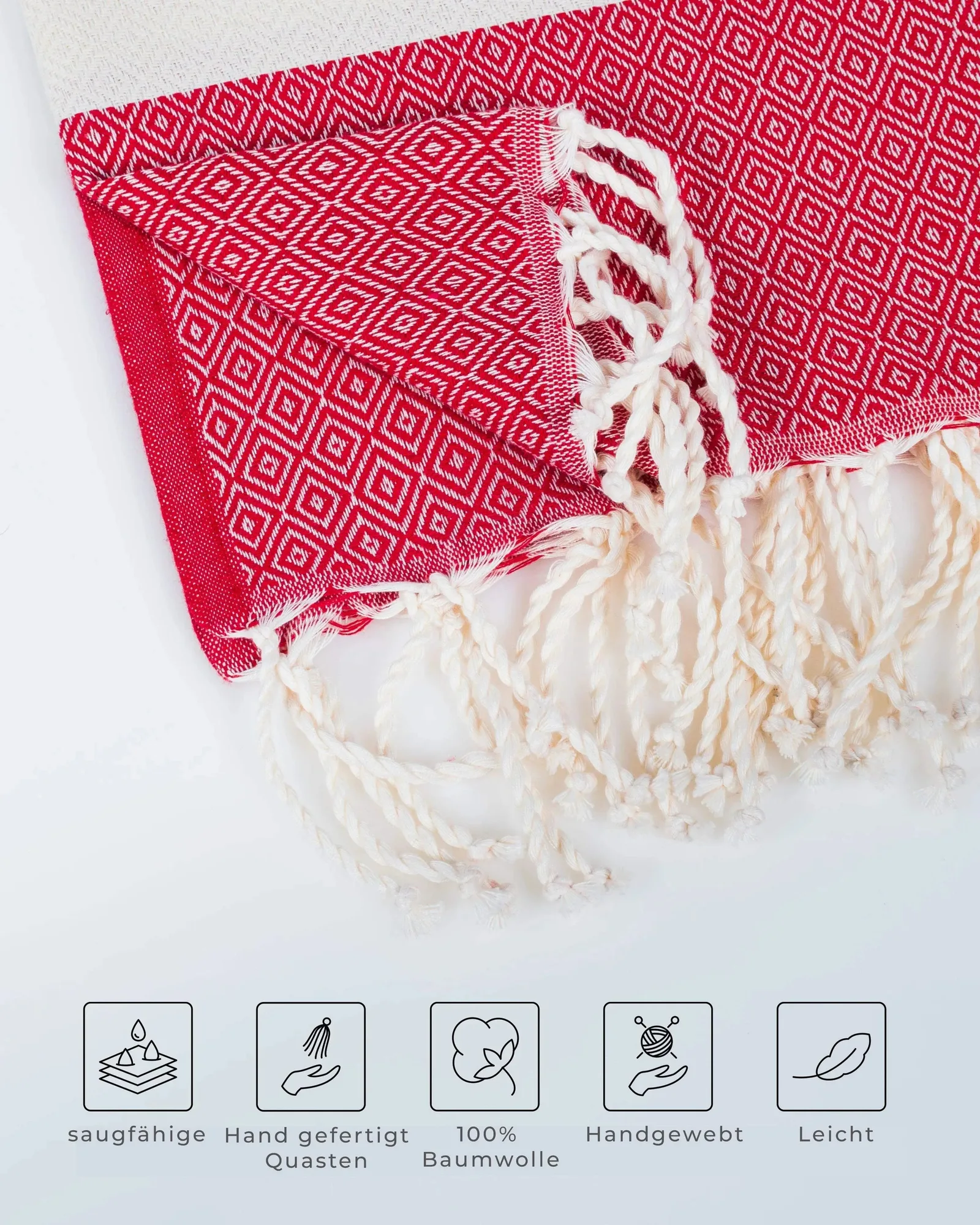 Oversized Diamond Hammam Towel – 100% Cotton, product view 3 of 34