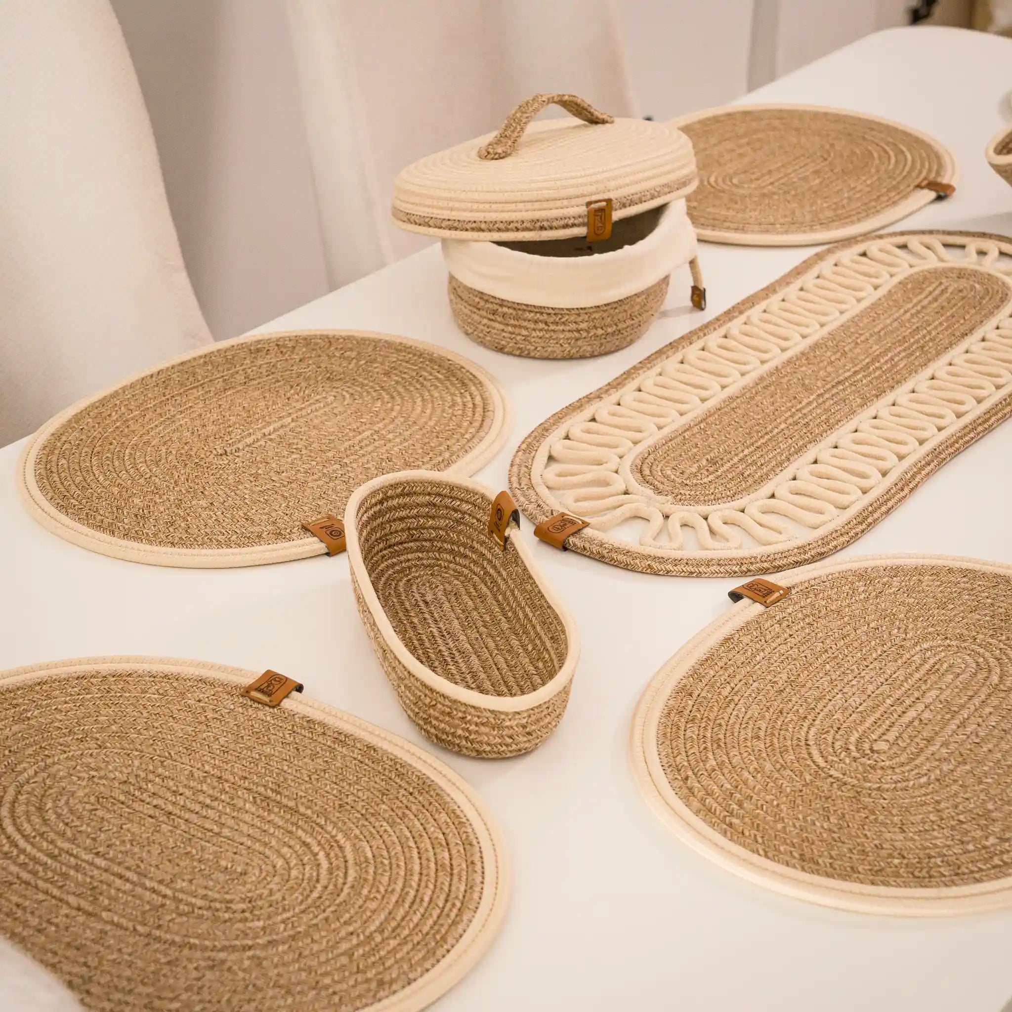 Tressia Braided Cotton Dining Set, product view 4 of 30